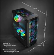 Picture of PC Case LC-510B 4 RGB fan + controller (Black)